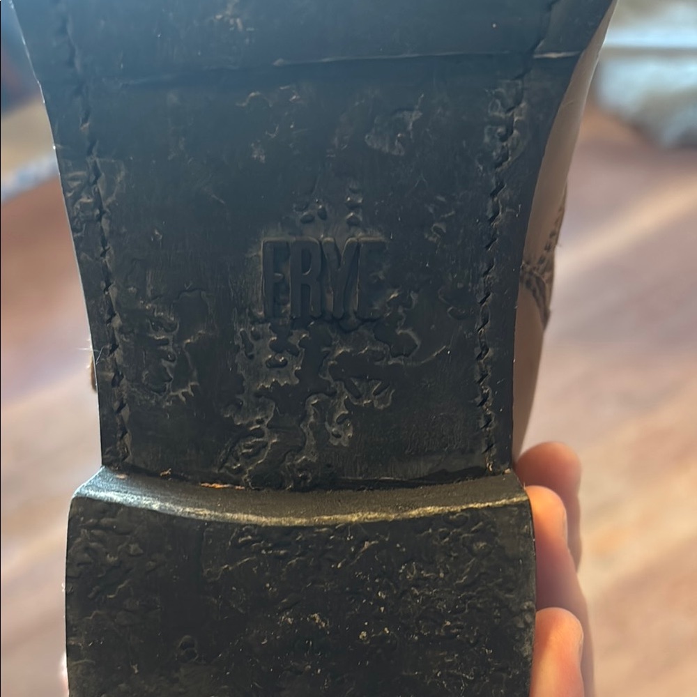 Frye Brown Leather Combat Boots - Picture 2 of 10